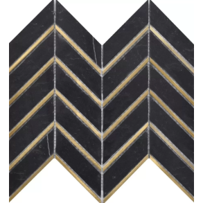 Nero Arrow Metal Mosaic - stone tile